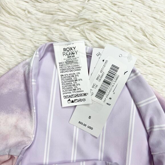 Roxy Sea & Waves Revo Purple Reversible Bikini Bottoms Size Small - Picture 9 of 9